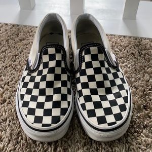 Vans Checkerboard Casual Slip Ons
